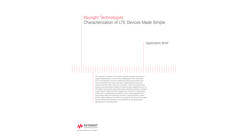 Characterization of LTE Devices Made Simple